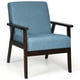 Giantex Chaise d'Appoint Fauteuil Moderne du Milieu du Siècle pour Salon, Chambre à Coucher, Bleu – image 1 sur 8