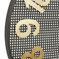 thumbnail image 4 of CosmoLiving by Cosmopolitan 32" Black Metal Wall Clock with Gold Numbers, 4 of 9