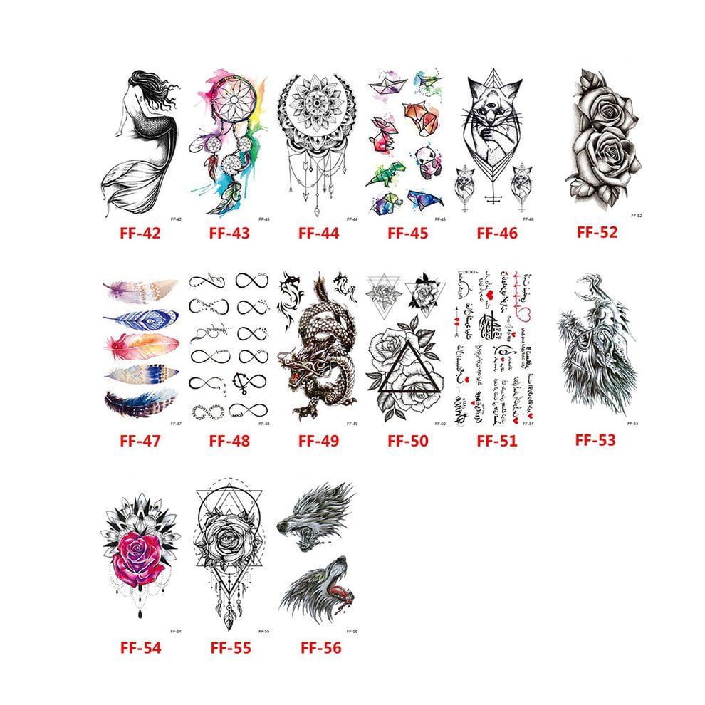 Waterproof Charming Adult Beauty Decal Disposable Temporary Tattoo