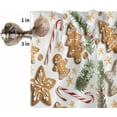 thumbnail image 5 of Christmas Kitchen Curtains and Valances Set, Rod Pocket Curtains Tier Farmhouse Window Curtains 36 Inch Length, Winter Green Xmas Pine Trees Star Candy 3 Piece Kitchen Curtains Set, 5 of 6