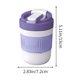 thumbnail image 3 of Nueva y bonita taza portátil con pajita para coche, de gran valor, de doble uso, color macarrón, taza doble para beber, regalo para estudiantes, taza de vidrio portátil doble para beber., 3 of 6