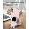 thumbnail image 5 of Compatible with Motorola Moto G22 Case with Plating Creative Astronaut Cartoon Holder Pink, for Motorola Moto G22 Phone Case Silicone Shockproof Stand Soft TPU Protective Slim Cover (Pink), 5 of 7