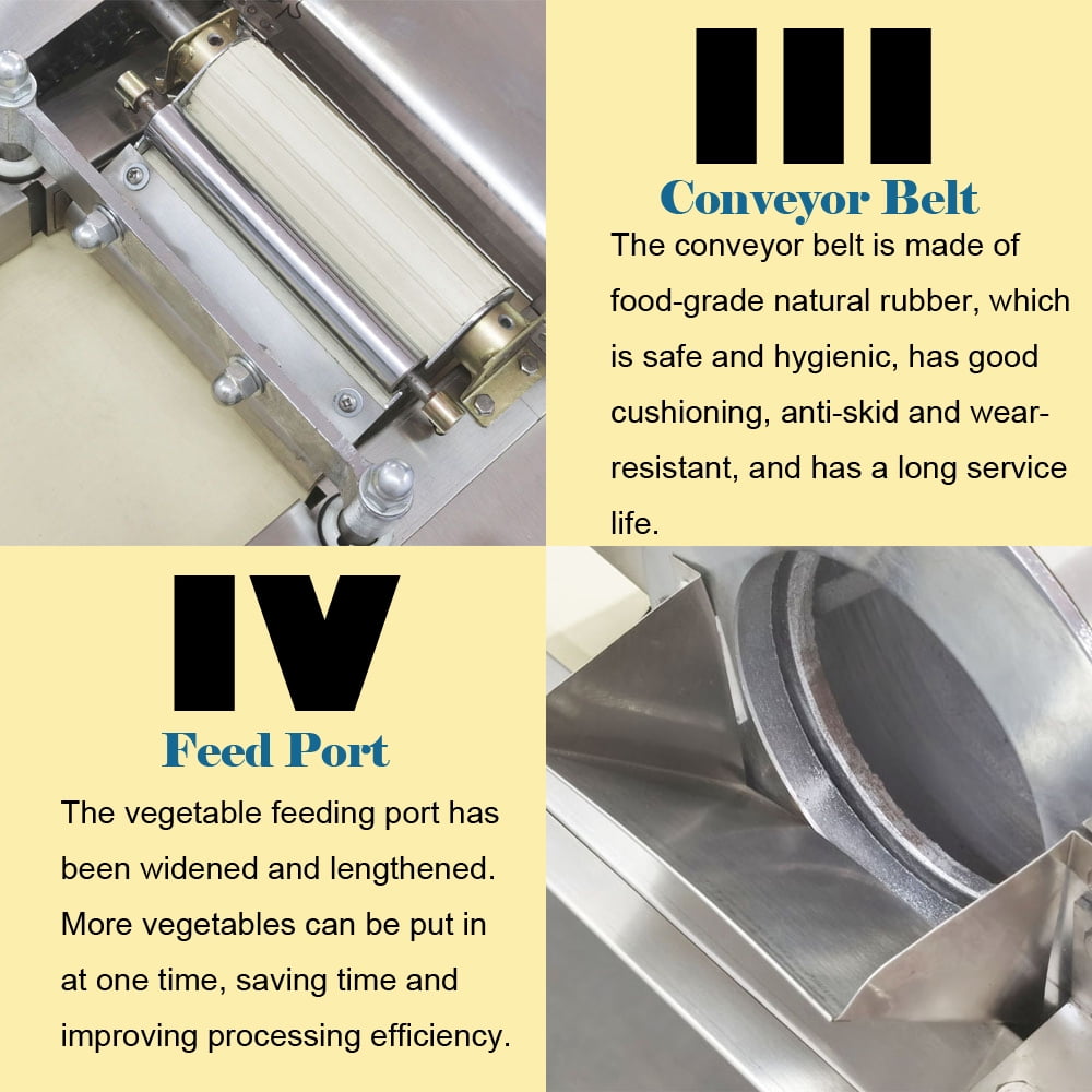 EQCOTWEA Auto Food Processor Multifunctional Vegetable Fruit Slicing Shredding Chopping Machine