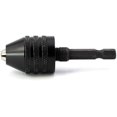 thumbnail image 1 of Adaptador de mandril de taladro universal de liberación sin llave con vástago hexagonal de 1/4" y sujeción de 0,3 a 6,5 mm, compatible con taladro de impacto, 1 of 5