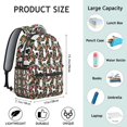 thumbnail image 6 of White Poodle Dog Hawaiian Floral Backpack for School,Cute School Bag,Schoolbag with Adjustable Shoulder Straps & Padded Back,15.3"x11"x7.1".﻿, 6 of 6