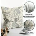 thumbnail image 6 of Vintage Floral Bird Pillow Covers 18x18 Inch Set of 2 Gray Grey Flowers Leaves Decorative Throw Pillows For Couch Chinoiserie Square Pillow Cases Home Decor For Sofa Bed Porch Living Room Outdoor, 6 of 6