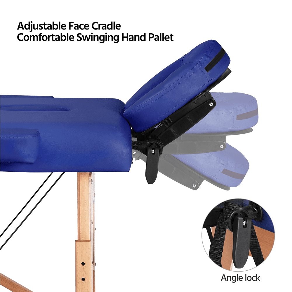 Renwick Adjustable Massage Bed with Non-woven Bag, Blue