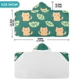 thumbnail image 3 of Happy Orange Cats with Leave Hooded Beach Towel Kids Bath Towels Quick Dry for Pool Swiming 50" x 23.5" Microfiber Soft Bathrobe, 3 of 7