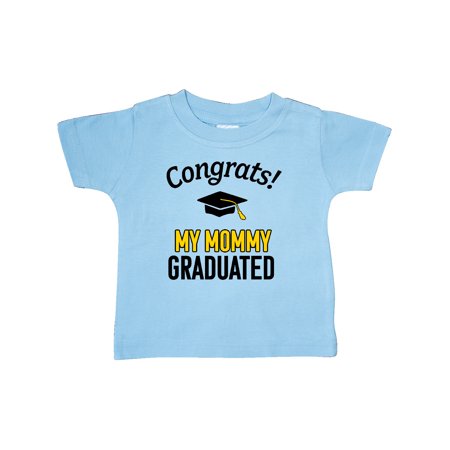 

Inktastic Congrats! My Mommy Graduated with cap Gift Baby Boy or Baby Girl T-Shirt
