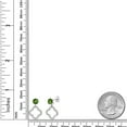thumbnail image 3 of Gem Stone King 925 Sterling Silver Green Chrome Diopside Earrings for Women (1.67 Cttw, Round 5MM), 3 of 3