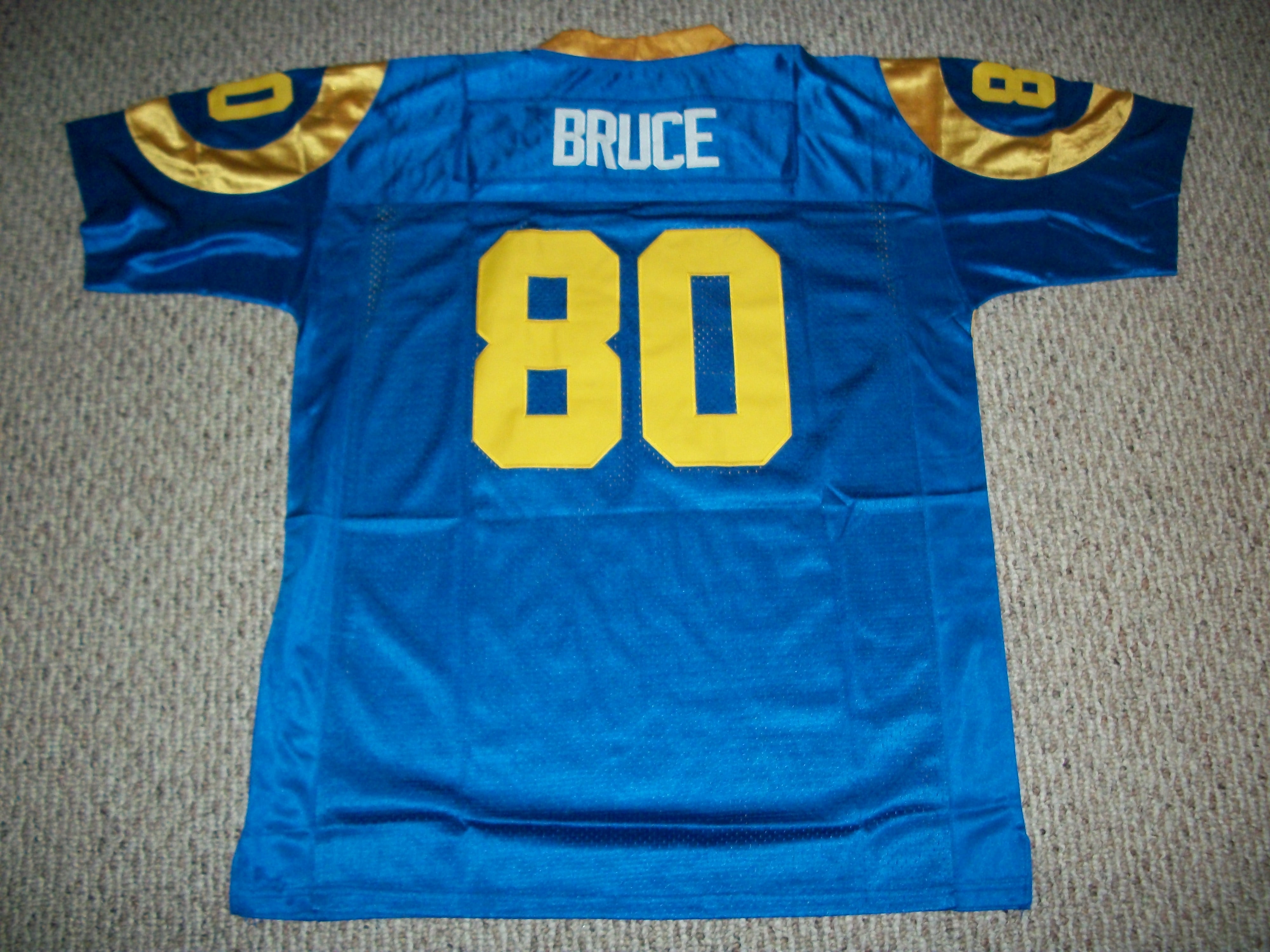 Unsigned Isaac Bruce Jersey #80 St. Louis Custom Stitched Blue