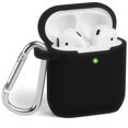 thumbnail image 1 of Janrevotw Airpods Case, Hard Shell Shockproof Earbud Protector With Keychain Kit For Apple Airpods 1 & 2 (Black), 1 of 6