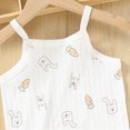 thumbnail image 4 of KPOPLK Toddler Girl Summer Clothes Solid Color Sweet Camisole Ruffle 2-Piece Infant Cotton Linen Shorts Set(18-24 Months,White), 4 of 4