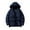 Navy, variant on Lenago Quilted Jackets For Men With Hoods Solid Color Long Sleeve Jackets With High Collar Warm Thermal Coat Casual Winter Autumn Fashion Puffer Padded Outerwear