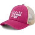 thumbnail image 3 of Wuqi It's Almost As Hot As My Husband Hats for Womens Fashion Washed Distressed Baseball Cap, 3 of 6