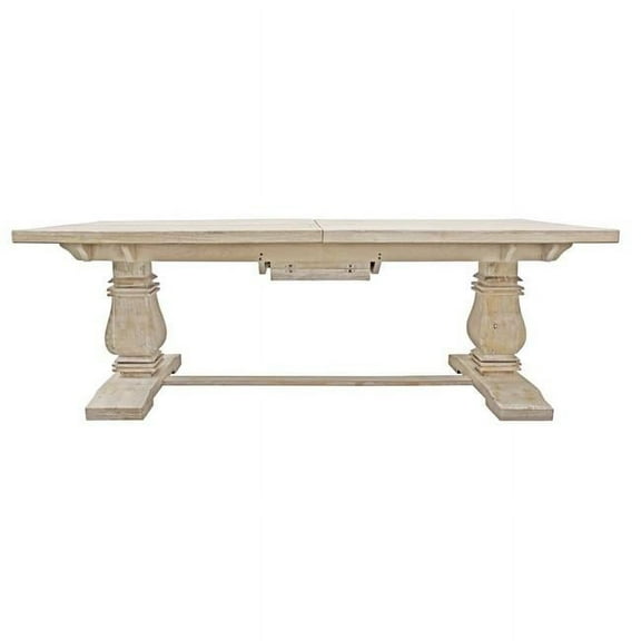 90 in. Rectangular Solid Wood Butterfly Leaf Dining Table, Light Brown