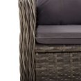 thumbnail image 5 of vidaXL 3 Piece Garden Bistro Set Poly Rattan Grey, 5 of 5