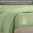 thumbnail image 3 of King 6-Piece Sheet Set 700-Thread Count 100% Pure Organic Cotton, 25" Deep Pockets (1 Flat, 1 Fitted, 4 Pillowcases) - Sage, 3 of 7
