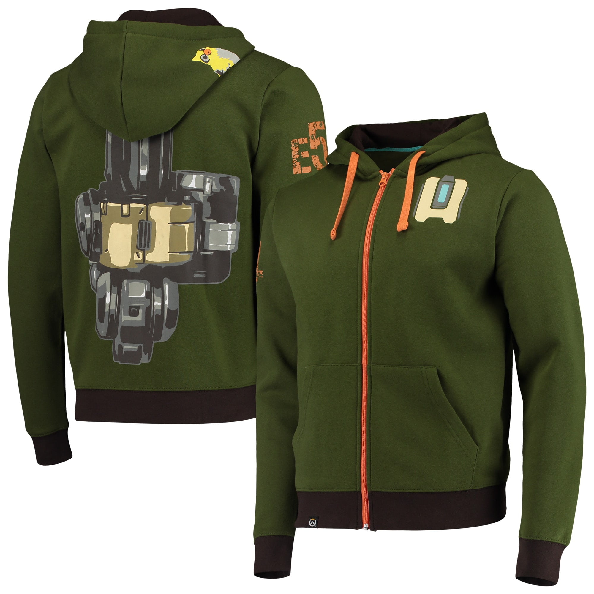 Men's J!NX Roadhog Gray Overwatch Ultimate Full-Zip Hoodie