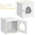 thumbnail image 2 of YANG2 Hidden Cat Litter Box Enclosure, Enclosed Cat Washroom, Pet Side Table, Litter Box Cabinet Furniture, Decorative Pet Crate for Living Room-White, 2 of 8