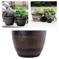 thumbnail image 4 of Rustic Resin Barrels Bucket Flower Planter Plant Pots Boxes Container Pail Backyard Planter Outdoor Indoor, 4 of 6