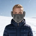 thumbnail image 4 of Unique Bargains 1 Pc Two-in-one Face Mask Windproof Balaclava for Cycling Dark Gray, 4 of 6