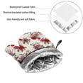 thumbnail image 6 of Pofeuu Rose Flowers Print Oven Mitts and Pot Holders 4 pcs Set,High Heat Resistant 500 Degree Extra Thicken Long Kitchen Cotton Oven Glove for Cooking, 6 of 6
