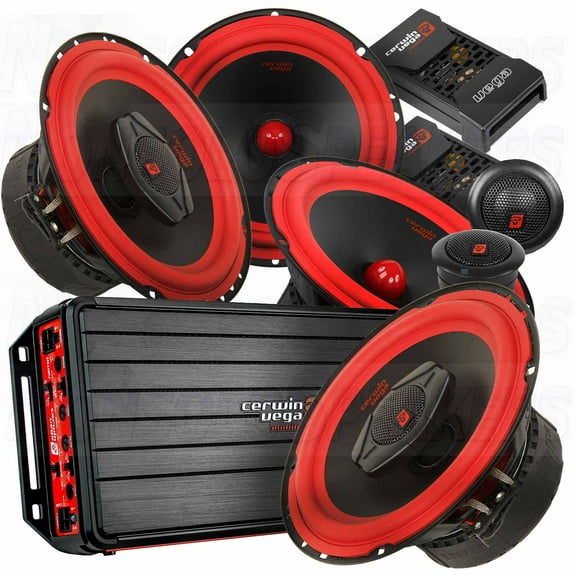 3 Sets Cerwin Vega Combo V465C Component & V465 Speakers & VCU84 Amplifier3 Sets Cerwin Vega Combo V465C Component & V465 Speakers & VCU84 Amplifier