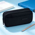 thumbnail image 5 of Large Pencil Case with Zipper Big Capacity Canvas Pencil Case Organizer 22×5.5×10cm Lightweight 4.3oz Multi-Compartment Stationery Bag for Office Classroom Supplies Makeup Storage, 5 of 10