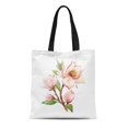 thumbnail image 1 of JSDART Sac Fourre-Tout en Toile Aquarelle Botanique de Branches Fleurs Magnolia Rose Printemps Floral Réutilisable Épaule Courses Sac à Main, 1 of 1