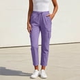 thumbnail image 5 of BUIGTTKLOP Women's Cargo Pants Lightweight Quick Dry Casual Travel Pant Streetwear for Work Hiking Outdoor with Pockets, 5 of 6