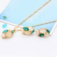 thumbnail image 7 of Xinyolin Fashion Women Jewelry Set Oval Opal Drop Pendant, Sweater Chain Necklace Earrings, 7 of 7