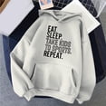 thumbnail image 2 of Sudadera Mujer Gibobby con capucha informal Cuello redondo Manga larga gris XXL, 2 of 4