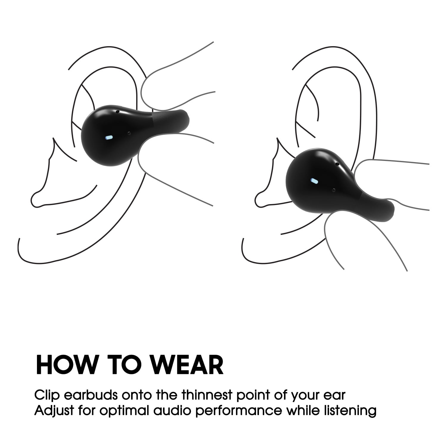 C1Pro Ear Clip Earbuds Clip On Ear Buds Wireless Bluetooth Earbuds Freeclip Bluetooth Headphones Open On Earring Cuff Earbud Earrings Clips Free Bud For Ears Glasses Living Need Open-Ear Comfort