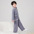 thumbnail image 5 of Gubotare Boy Pjs Boys' Comfort Fit Printed PJ Set - Classic Sleepwear for Everyday Use Size 9-10 Years (Grey,9-10 Years), 5 of 7