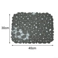 thumbnail image 3 of SPOORYYO 1 Pack Sink Mat for Kitchen Sink, Charcoal Gray PVC Protector with Pebble Design, Dish Drying Mat for Stainless Steel and Porcelain Sinks, 15.8 x 12 Inch, 3 of 6