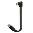 thumbnail image 6 of Flat Flexible USB C Cable Metal Reinforced 45W Fast Charges 480Mbps Transfer Angled Design For FPV Photography Equipment, 6 of 8