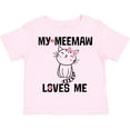 thumbnail image 3 of Inktastic My Meemaw Loves Me Girls Gift Girls Toddler T-Shirt, 3 of 5