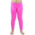 thumbnail image 3 of ToBeInStyle Girls' Nylon-Spandex Blend Full Length Leggings - Hot Pink - L/XL, 3 of 6