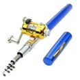 thumbnail image 3 of Walbest Telescopic Pen Fishing Pole Mini Pocket Fishing Rod and Mini MetalReel Wheel, Travel Fishing Rod Set for Ice Fly Fishing Sea Saltwater Freshwater, 3 of 6