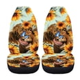 thumbnail image 5 of XYZCANDO 2pcs Car Seat Covers for Interior Front Car Seat Covers Decorative Durable, Van Truck Vehicle Car Front Seat Covers, Sunflower Cow, 5 of 10