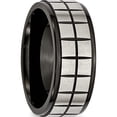 thumbnail image 4 of Stainless Steel Brushed Black Ip-Plated 9mm Band (Size 14) Made In China sr53-14, 4 of 5