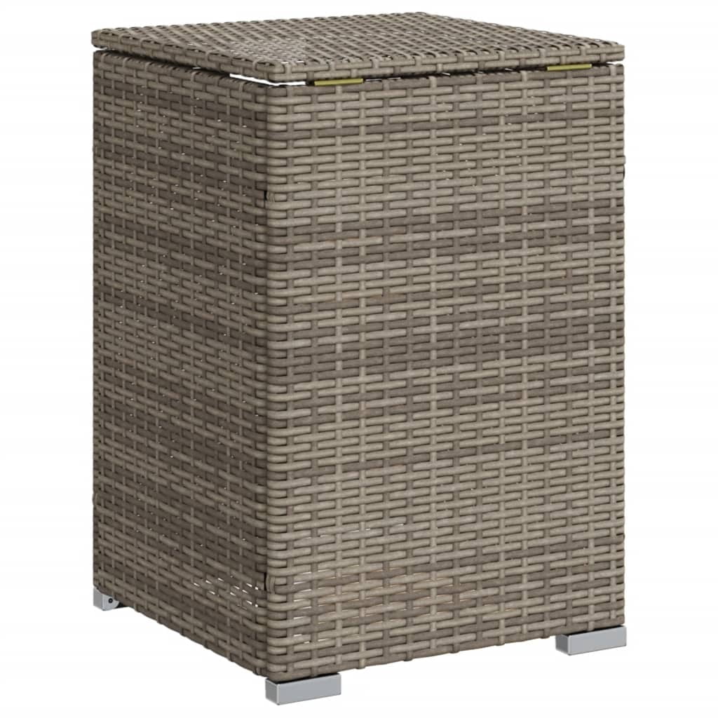 vidaXL Propane Tank Cover Table Gray 15.7"x15.7"x23.6" Poly Rattan