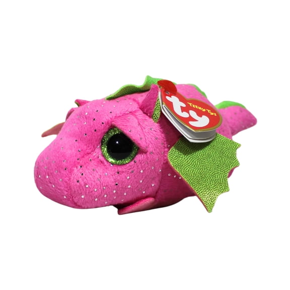 Teeny Tys - Darby the Pink & Green Dragon  - Stuffed Animal