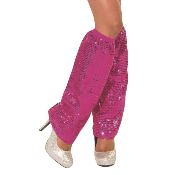 AINIYS Sequins Leg Warmers Sparkle Leg Sleeves Leg Socks Leg Warmers Dance Accessories for Women Girls Hot Pink
