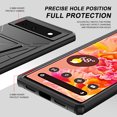 thumbnail image 4 of Funda para Google Pixel 6-5G Android con soporte (6,4 pulgadas, 2021) - [Plástico/Silicona] Carcasa de doble capa protectora, ligera, rígida y resistente (oro rosa), 4 of 8