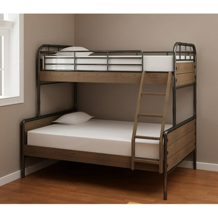 Woodcrest Pine Ridge Twin over Full Metal and Wood Bunk ...