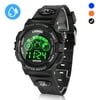 Kids Digital Watch, TSV Boys Sports Watches with Alarm Stopwatch, Waterproof LED Colorful Display Multifunctional Outdoor Electronic Analog Quartz WristWatch with Alarm, Gift for Boy Girls Children