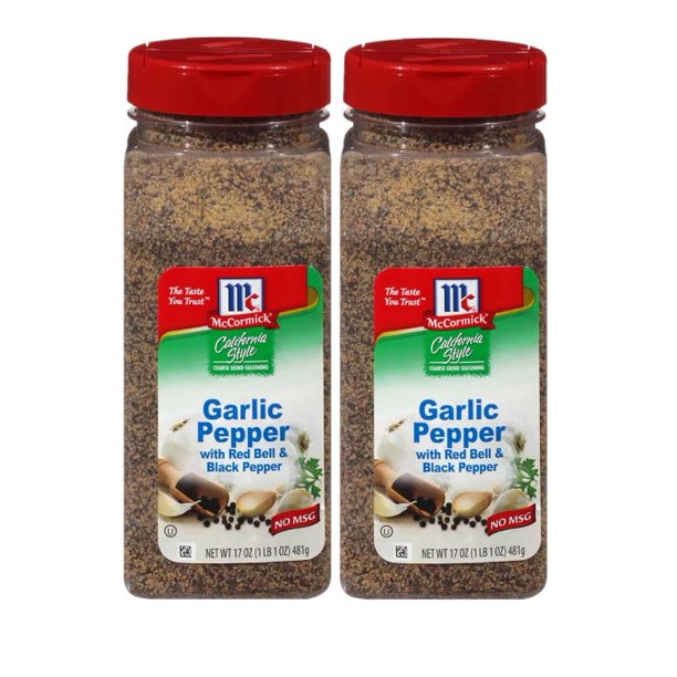 2 Pack McCormick California Style Garlic Pepper, 17 oz.