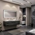 thumbnail image 4 of eviva Totti Wave 60" Espresso Modern Double Sink Bathroom Vanity w/ White Glassos Top & Sinks, 4 of 7